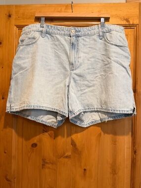 Hollister Light Blue High-Rise Relaxed Denim Jean Shorts